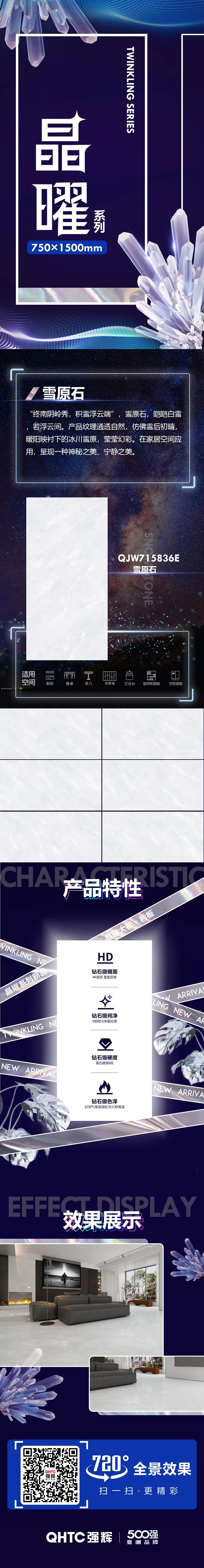 晶曜系列 | QJW715836E 雪原石:似冰川雪原,瑩瑩幻彩(圖1) 圖片